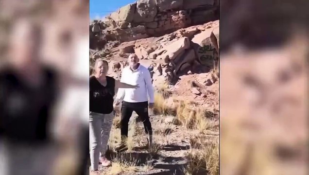 Un grupo de turistas vandalizaron las rocas en Potrerillos, Mendoza
