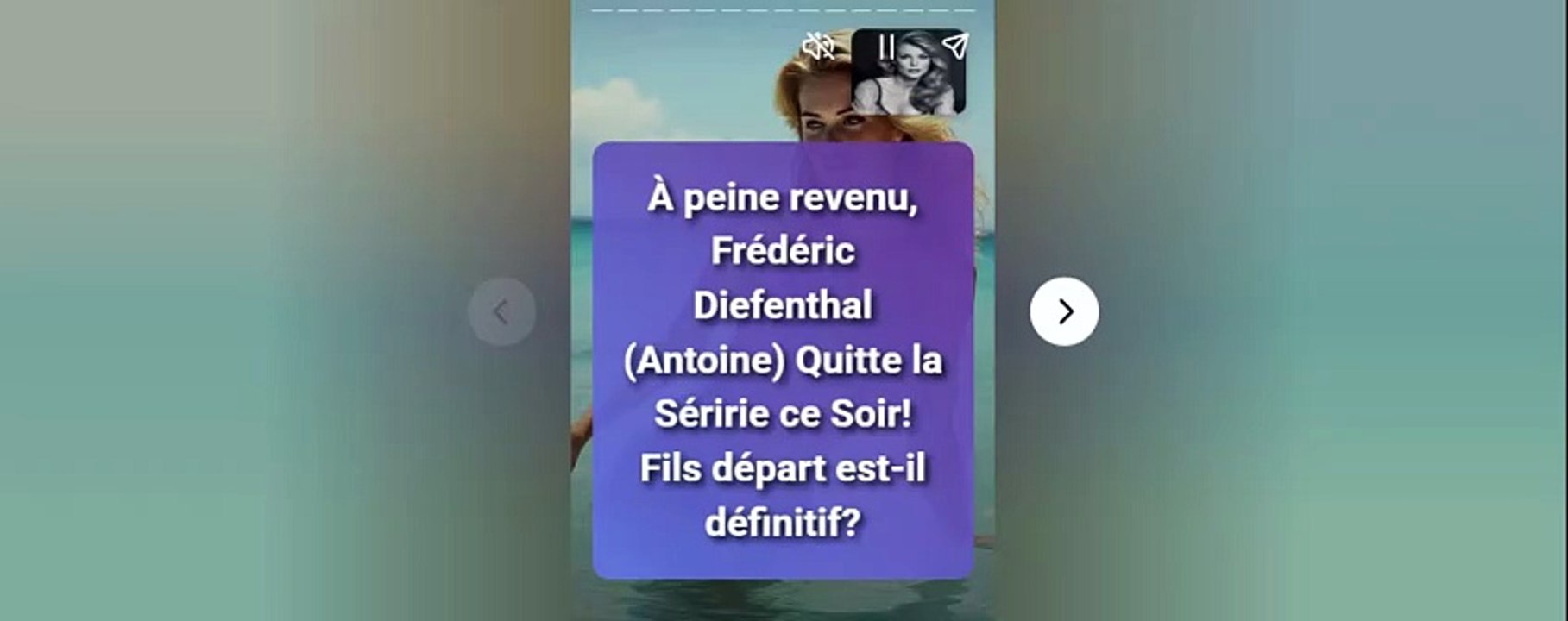 À peine revenu, Frédéric Diefenthal (Antoine) Quitte la Séririe ce Soir! Fils départ est-il définitif