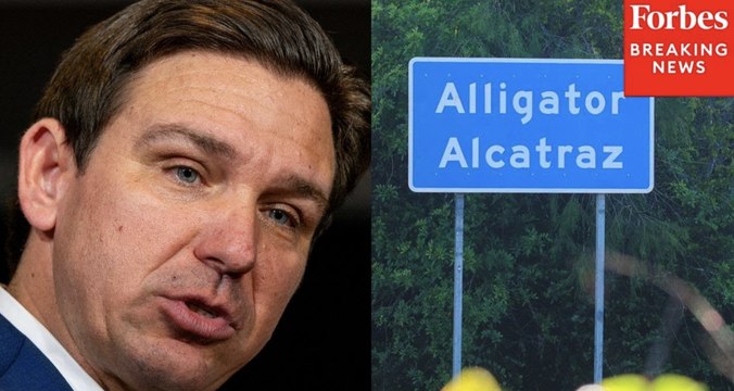 Ron DeSantis Pressed On Democrat Allegations Of Contract Removal From Alligator Alcatraz Website