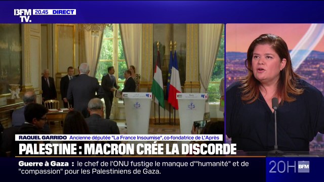 Il décide de faire la chose la plus indolore , estime Raquel Garrido à propos du choix d'Emmanuel Macron de reconnaître l'État de Palestine