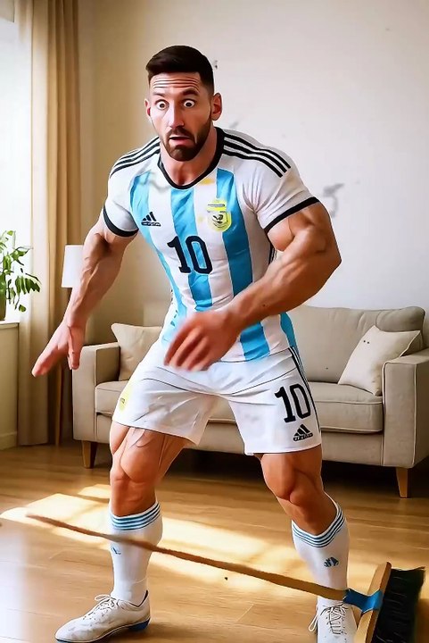 🧪😂💈Mini Cristiano accidentally shaves his head… now Messi has to turn into a scientist to fix the disaster!