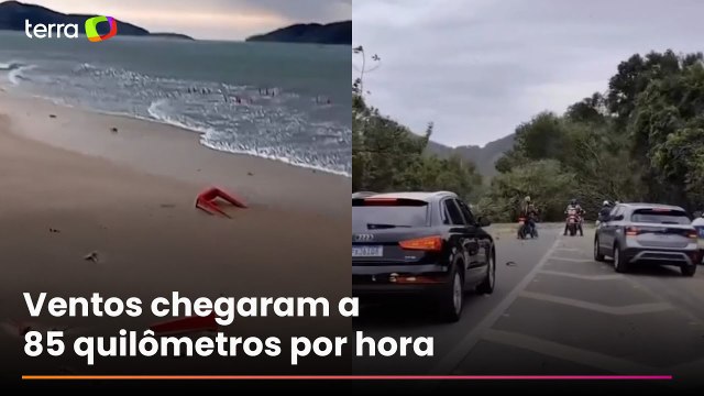 Ventos fortes causam estragos no Litoral Norte de São Paulo