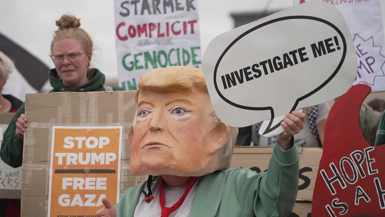 Fierce Protests Erupt in Scottish Village Over Trump’s Aberdeenshire Visit