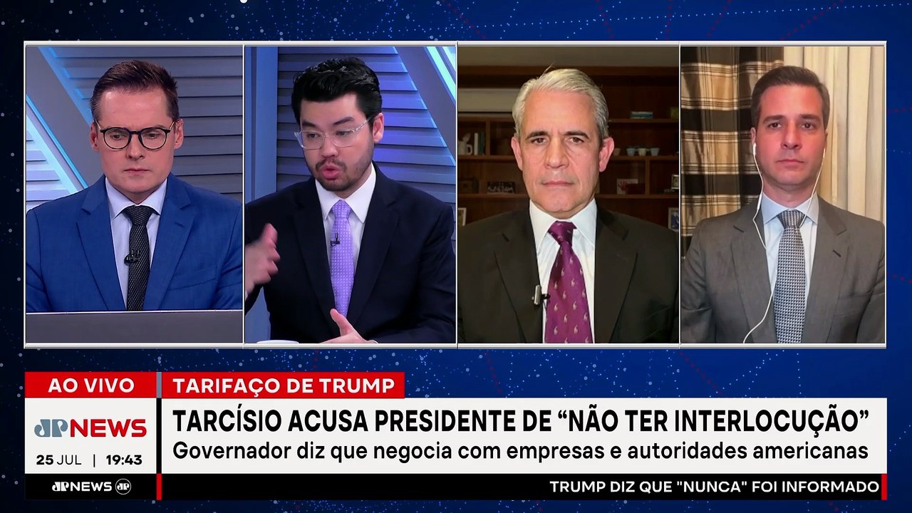 Tarcísio volta a culpar Lula por tarifaço de Tr...