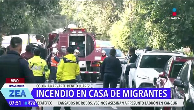 Se incendia casa invadida por migrantes en la Col. Narvarte, CDMX