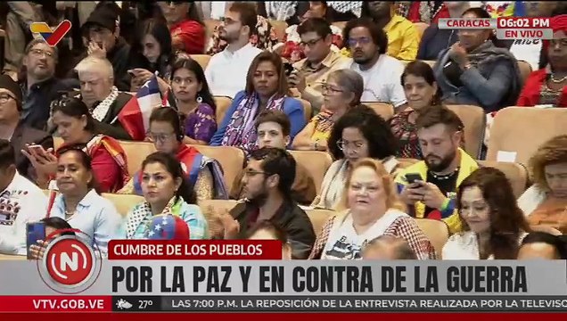 Jorge Rodríguez aboga por la humanidad en la Cumbre de los Pueblos por la Paz y en Contra de la Guerra