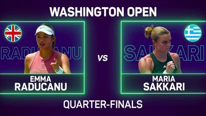 Raducanu beats Sakkari to reach Washington semis