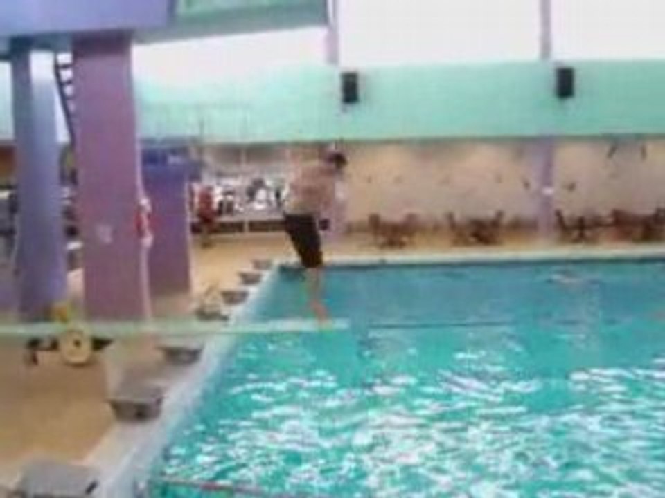 cascade sur le plongeoir