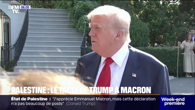 Donald Trump tacle Emmanuel Macron après que le président français a annoncé vouloir reconnaître l'État de Palestine