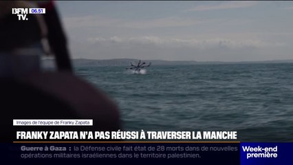 Le témoignage de Franky Zapata, après avoir été contraint de stopper sa traversée de la Manche en Air Scoot