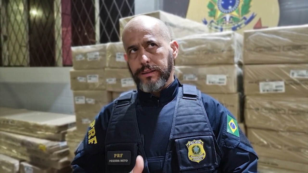 PRF Pessoa Neto fala sobre grande apreensão de maconha na BR-277 em Cascavel