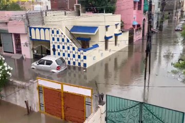 प्रोफेसर कॉलोनी में जलभराव, घरों के अंदर भरा पानी