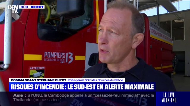 Risques d'incendie dans le Sud-Est: Au total, nous avons 61 casernes dans lesquelles se trouvent 500 sapeurs-pompiers , assure le commandant Stéphane Guyot (porte-parole SDIS)