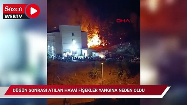Siirt’te düğün sonrası atılan havai fişekler yangına neden oldu
