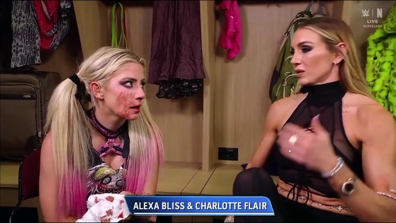 Charlotte Flair & Alexa Bliss Backstage - Made with Clipchamp