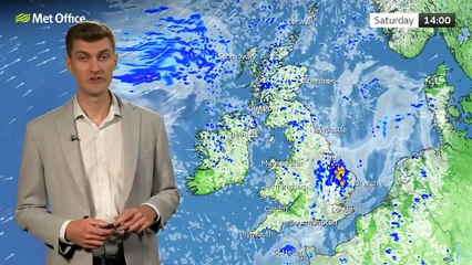 Met Office Saturday Afternoon Weather Forecast 26/07/2025