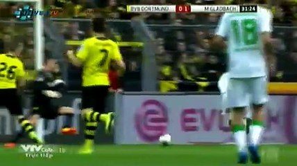 Borussia Dortmund 0-2 Monchengladbach - Goals and Highlights (8/3/2014) | VTVcab 15