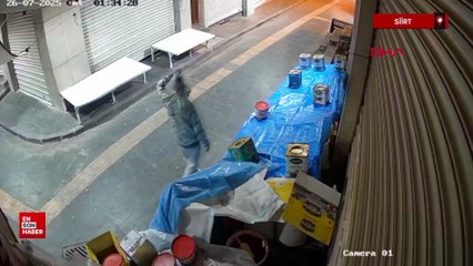 Siirt’te dükkan önünden fıstık hırsızlığı