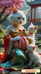Chinese pregnant ai lady cat born new baby