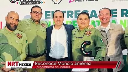 Reconoce Manolo Jiménez a bomberos acuñenses