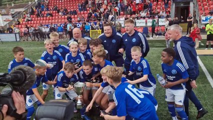 Glenavon lift U12 Foyle Cup trophy at Brandywell