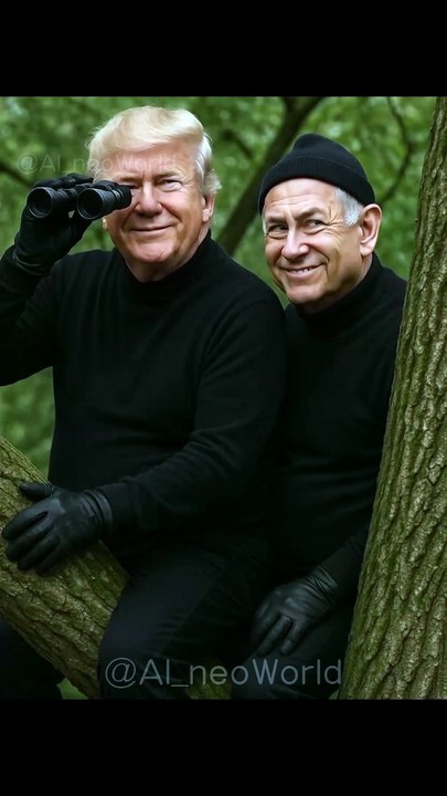 🧲🐶“Trump & Netanyahu — The Ridiculous Robbers”😂😂#trump #netanyahu #usa#iran#khamenei #shorts