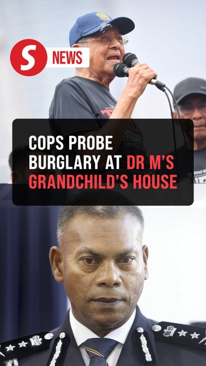 Cops tracking down suspects involved in burglary at Dr M's grandchild's house