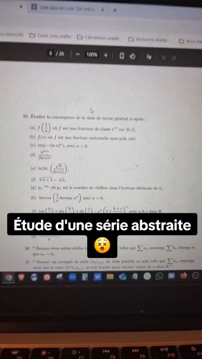 Convergence de ∑f(1/n)? 🤔Convergence d'une série à partir d'une fonction C².#serie #fonction #tosel