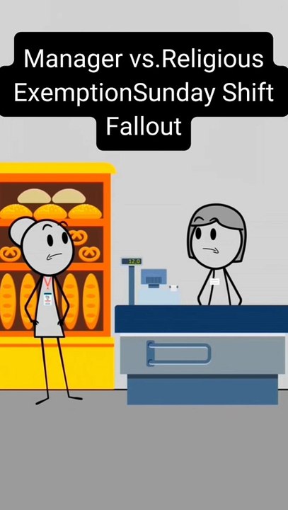 Manager vs. Religious Exemption: Sunday Shift Drama Unfolds! 😱 #shorts #viralvideo #ReligiousExemption #WorkplaceDrama