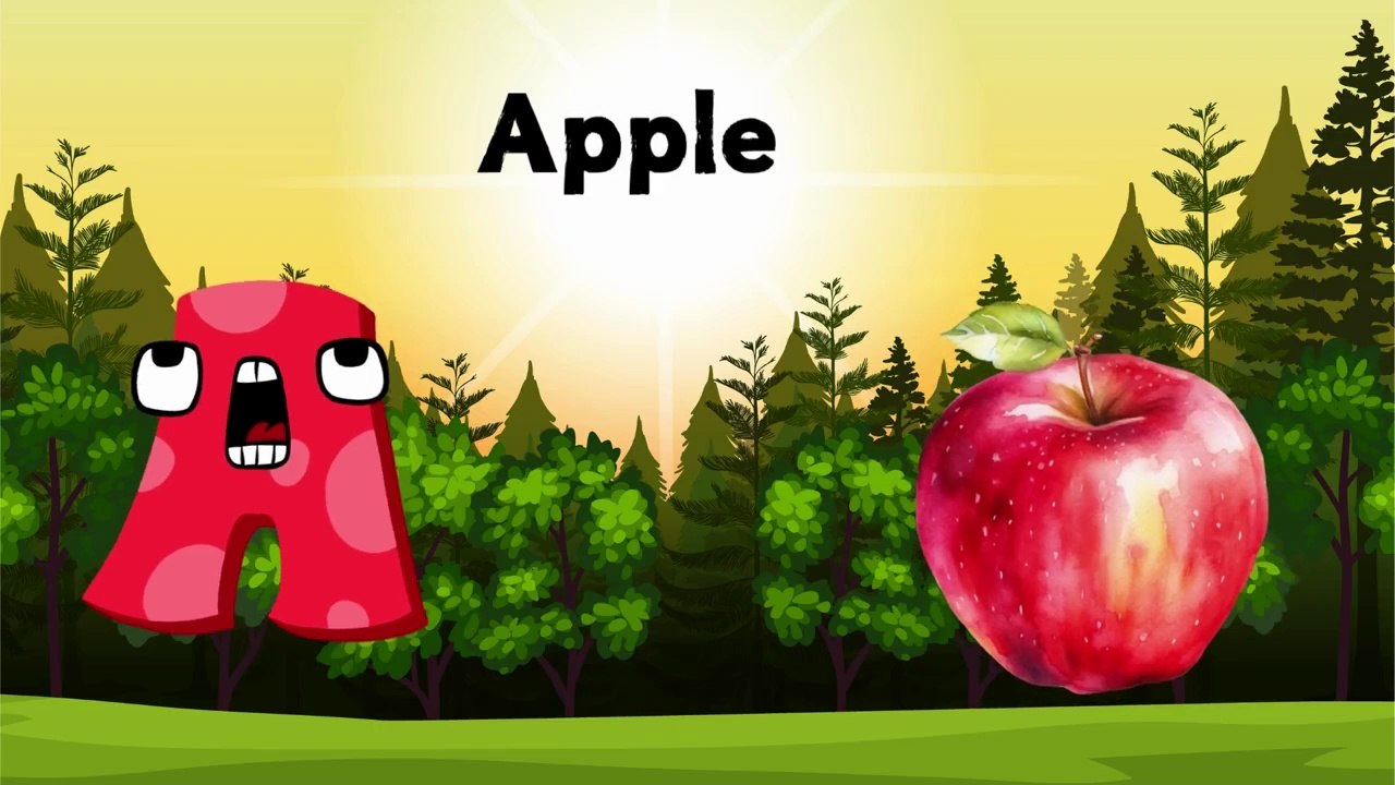 A for Apple 🍏  Best ABC Song for Kids _ Phonics Sounds & Alphabet Learning