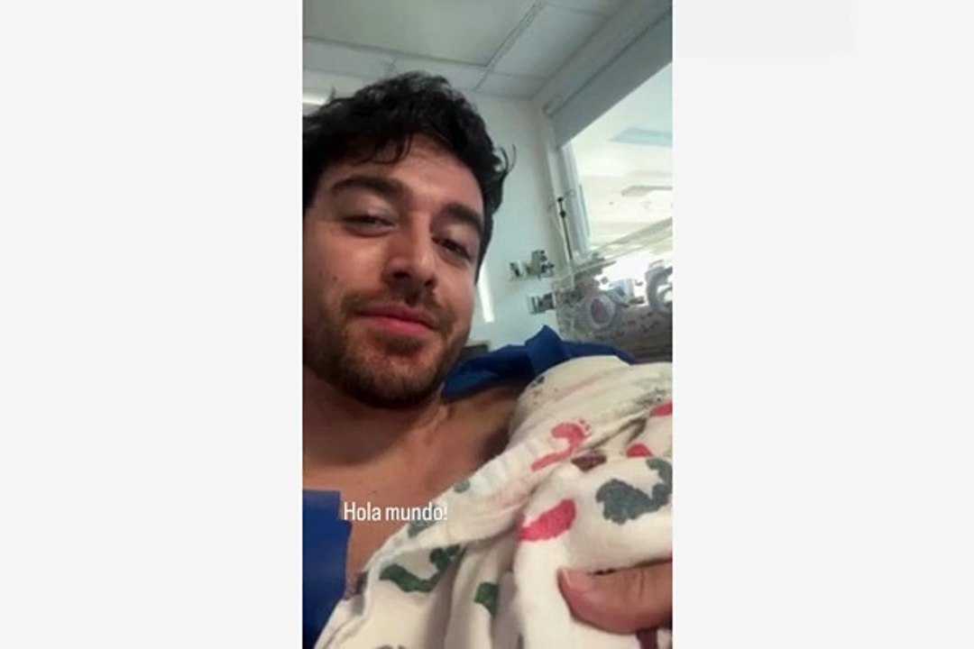 Video: Rodrigo Lagunas celebra el nacimiento de su primer hijo