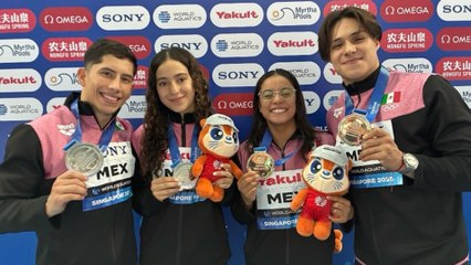 Osmar Olvera, Alejandra Estudillo, Zyanya Parra y Randal Willars consiguen plata en clavados mixto en Singapur 2025