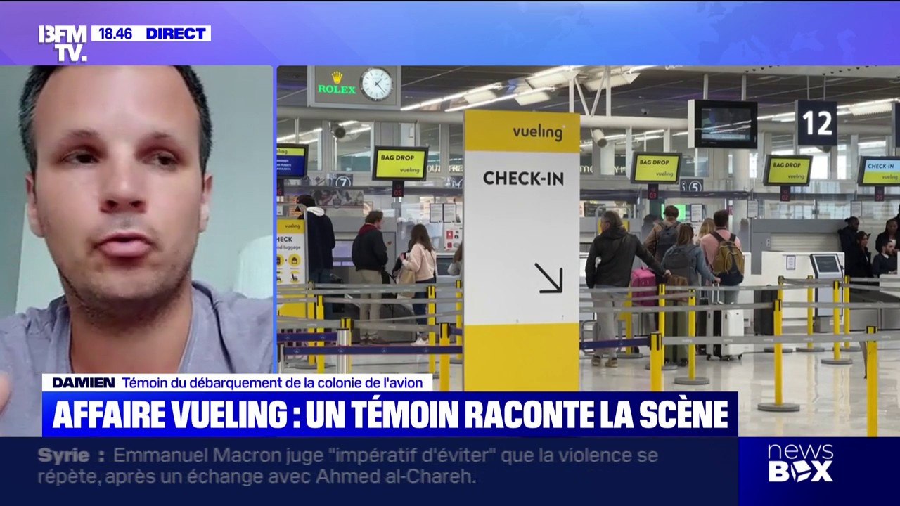 "Ils sont arrivés et sont sortis de façon très polis": un témoin raconte le débarquement de la colonie de l'avion Vueling