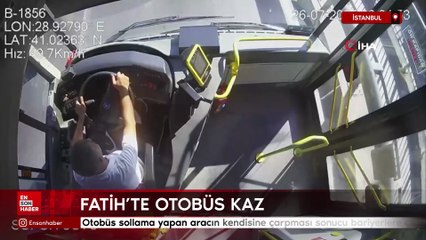 İstanbul Fatih'te otobüs kazası