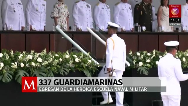 Marina celebra la graduación de 337 guardiamarinas de la Heroica Escuela Naval Militar