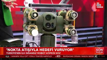 Türkiye’nin ilk insansız robot köpeği KOZ, tv100'de tanıtıldı