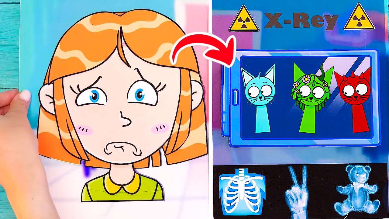 Help! Sprunki Cats Are In My Head! *DIY Paper Sprunki Hospital & New Gamebook*