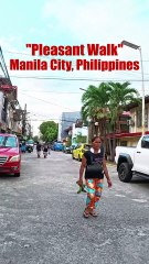 Pleasant Walk Along Amatista Street in Manila City in the Philippines