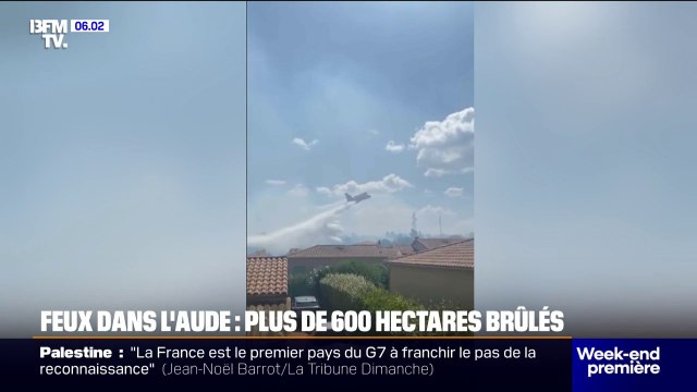 Feux dans l'Aude: plus de 600 hectares brûlés, 650 pompiers mobilisés