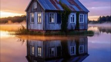 Rumah di tengah-tengah danau