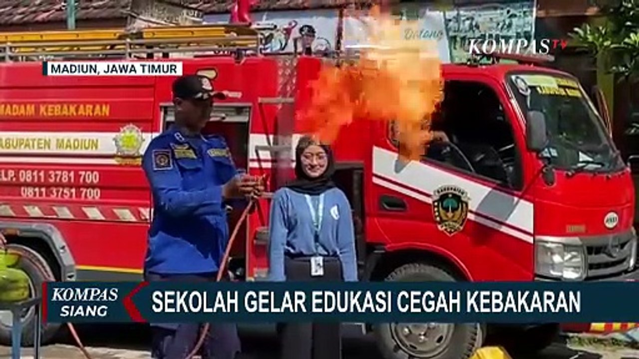 Damkar Madiun Edukasi Penanggulangan Kebakaran untuk Siswa SD-PAUD | KOMPAS SIANG