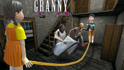 I WON $100,000 IN SQUID GAME  Squid Doll vs Granny Grandpa funny horror granny wala game definition