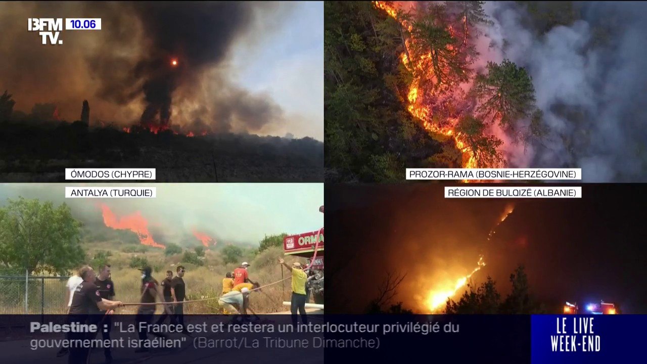 Incendies en Grèce, en Bosnie, en Albanie... L'Europe est en proie aux flammes