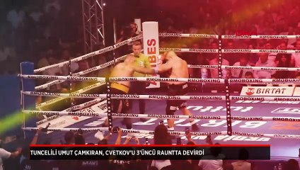 WBC Asya Şampiyonu Tuncelili Umut Çamkıran, Cvetkov’u 3'üncü rauntta devirdi
