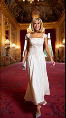 Brigitte Macron Shines in Elegant Gown at Élysée Palace