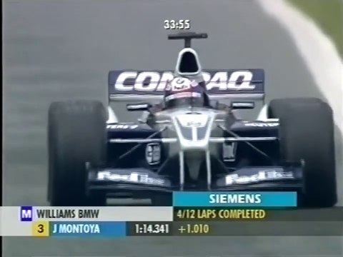 F1 – Juan Pablo Montoya (Williams BMW V10) lap in qualifying – Canada 2002