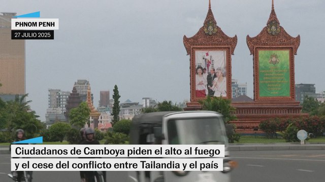Ciudadanos de Camboya piden el alto al fuego y el cese del conflicto con Tailandia