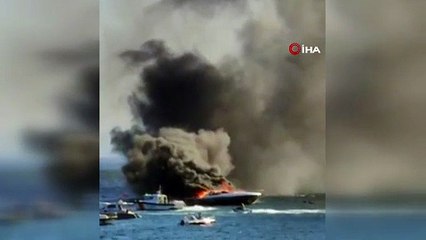 Lüks Yat Alev Alev Yandı!