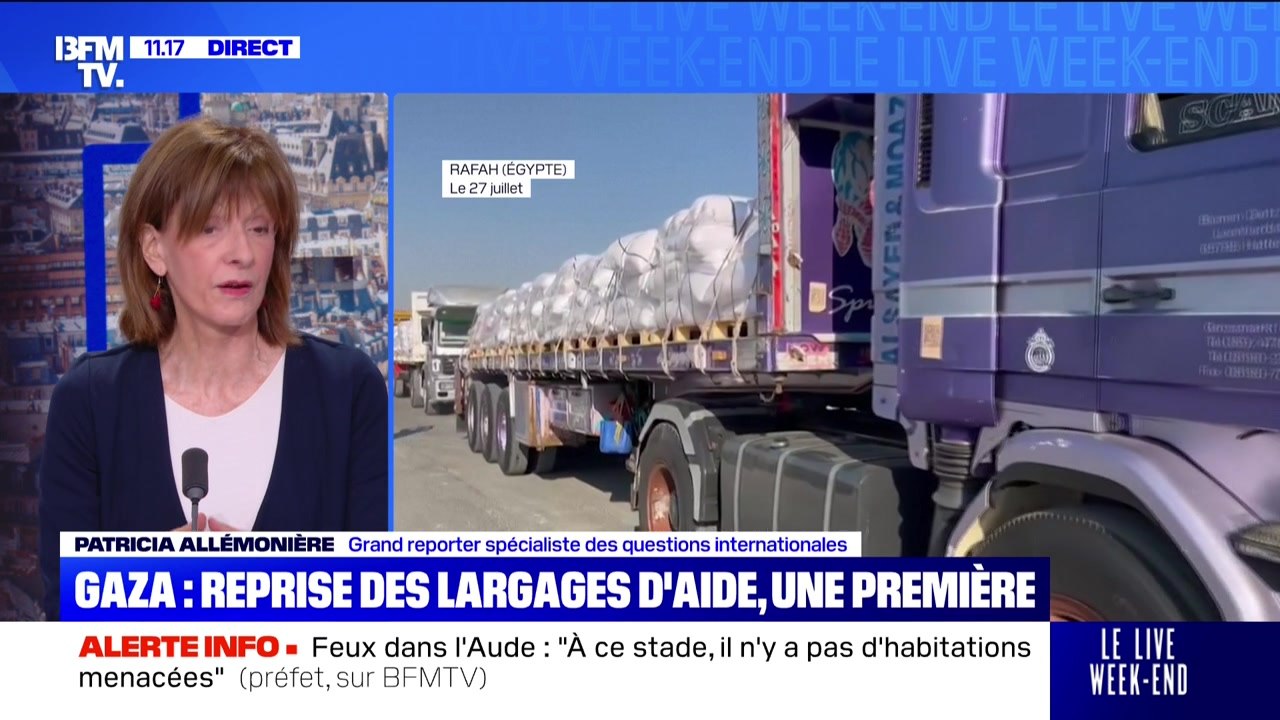 Gaza : reprise des largages d'aide, une première - 27/07