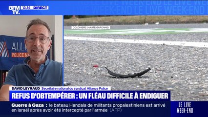 "Les refus d'obtempérer c'est un toutes les 17 minutes", dévoile David Leyraud (syndicat Alliance Police)